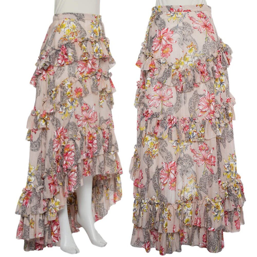 NWT Philosophy di Lorenzo Floral Printed Asymmetric Hem Skirt- US 2- $465